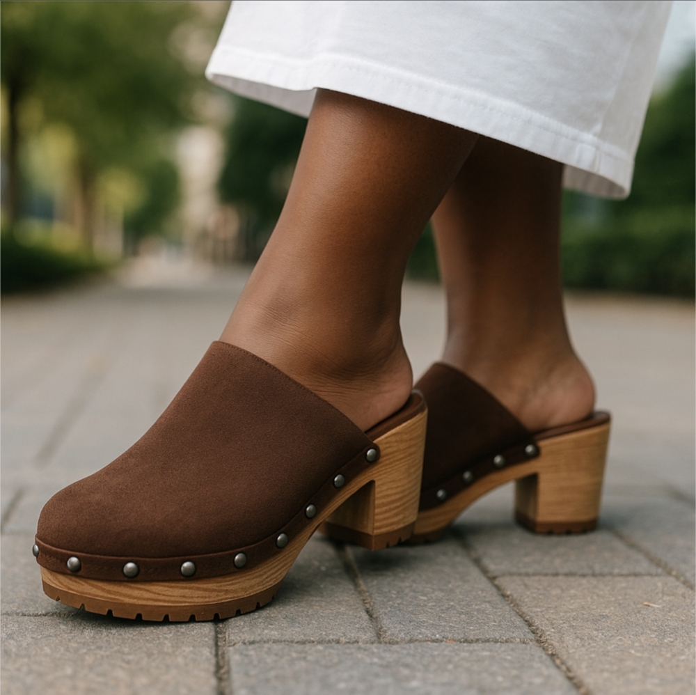 Lisa Vicky, Vim Clogs, Size 9, Brown